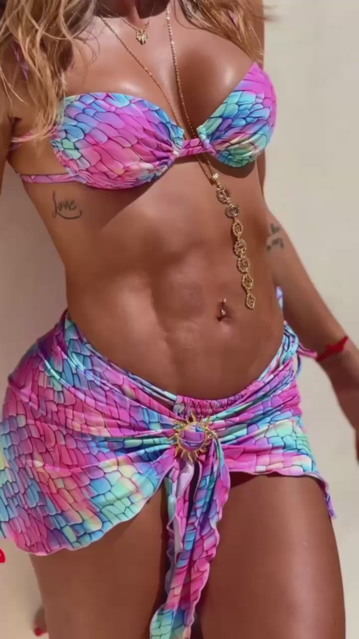 Set Renacer – Bikini con Soporte y Falda Pareo
